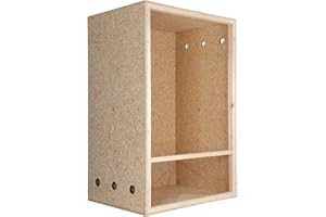 ECOZONE Terrarium haut en bois avec ventilation latérale 60 x 120 x 60 cm – Terrarium en bois haut en panneaux OSB – pour serpents, reptiles et amphibiens