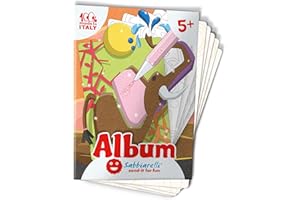 Sabbiarelli Sand-it For Fun - Album Animali della Savana 5+ avec 5 Dessins Autocollants à Colorier avec du Sable Coloré (non inclus) - Loisirs Créatifs, Pré-écriture - Jeu pour Enfants 5+ Ans