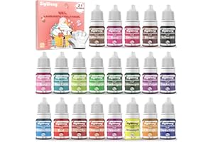 ‎SIGWONG Lebensmittelfarbe Gel - 21 Farben Hochkonzentriert Lebensmittel Set für Buttercreme, Sahne, Kuchen Backen, Kekse, Macaron, Fondant, Torten, DIY Seifen, Kunsthandwerk Einfärben(6g/Flasche)