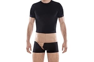 TOROS-GROUP Pas na przepuklinę pachwinową prawostronną zapinany na rzep, rozmiar 1 X-Small beżowy