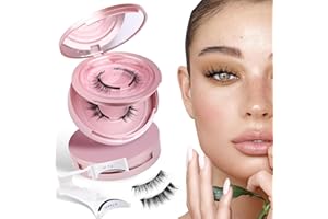 wiwoseo Magnetic Eyelashes Natural Look Magnetic Lashes No Glue Magnetic Eyelashes without Eyeliner Clear Band Lashes Wispy Lashes Look Like Extensions Magnetic Eyelashes with Applicator (2 Pairs)