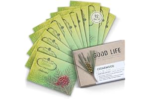 Good Life Zedernholz Schrankduft | Entwickelt in Neuseeland | 12 Duftsäckchen
