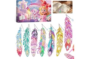 Wincany Diamond Painting Kinder, Basteln Mädchen Geschenke 6-12 Jahre, Bastelset Kinder ab 6 Jahre DIY Lesezeichen, Geburtstagsgeschenk Spielzeug, Weihnachtsgeschenke für Mädchen 6 7 8 9 10 11 Jahre
