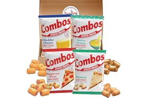 Combos Pretzels & Crackers Variety | 4 Pack by Broadway Candy | Delicious Stuffed Snacks | Made With Real Cheese