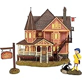 Department 56 Fright Avenue Village Coraline The Pink Palace Apartments Aydınlatmalı Bina ve Heykelcik Seti, 20 cm, &Ccedil;ok Renkl