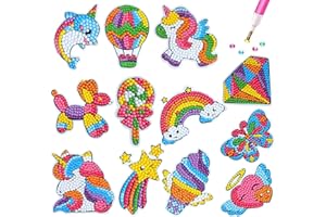 LA BONHEUR Diamond Painting Kinder Einhorn DIY 5D Mädchen，Geburtstagsgeschenk Weihnachten Geschenke für Mädchen