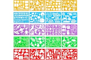 Firtink 20PCS Kinder Weihnachten Malschablonen Set - Schablonen zum Malen