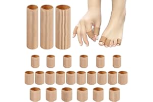 FICOFISE 25 Stück Zehenschutz Silikon, Schneidbar Zehenschutz Großer Zeh, 3 Verschiedene Größen Zehenpolster, Flexibler Zehenkappen, für Zehen und Finger Kissen Mais Schwielen Blasen Hühneraugen