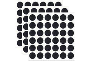 HNR 15mm Felt Furniture Pads for Hardwood Floors - 108 Pcs 3mm Thick Self Adhesive Chair Leg Felt Pads, Floor Protector Pads for Furniture Feet (Black)