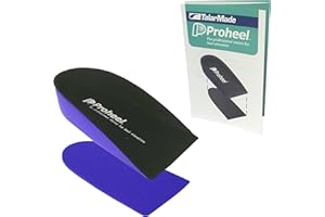 FOOTMEDICS Talarmade ProHeel Orthotic Robust EVA Cup Insole Foot Heel Lift Elevator Aid - Size (M UK6-9) Medium Density 6mm Degree Lift