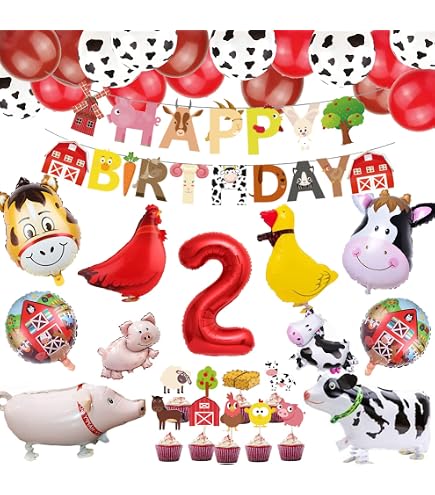 WERNNSAI Topper Cupcake Ferme – 36 Pièces Animaux De La Ferme – Déco Gâteau Anniversaire, Baby Shower – Carton Sûr Et Coloré