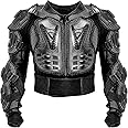 THE WHITE SHOP Motorcycle Full Body Armor Protective Jacket Motocross ATV Guard Shirt Men Women(Black/M)