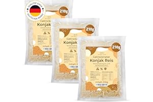 ‎AVIDA ZEN AVIDA ZEN Konjak Reis, Zero und kohlenhydratarm, Shirataki kalorienarm, Konjakreis getrocknet 3x210g ballaststoffreich Keto freundlich, glutenfrei und vegan, Konjac rice wenig Kalorien