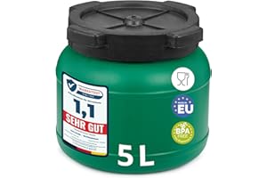 Garronda tanica di plastica da 5 Litri, Realizzata in HDPE per Uso Alimentare, Adatta Come Serbatoio Acqua per Il Giardino, Contenitore per Alimenti, bidone plastica Universale GD-0078, Verde