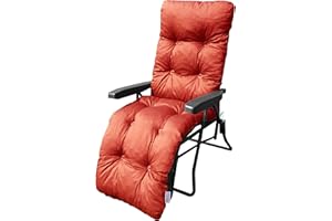 MyLayAbout Replacement Cushion For a Garden Sun Lounger/Reclining chair filled with granulated Memory Foam - Red (CUSHION ONLY)