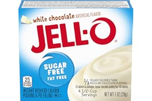 Jell-O Sugar-Free Instant Pudding & Pie Filling, White Chocolate, 1-Ounce Boxes (Pack of 24) by Jell-O