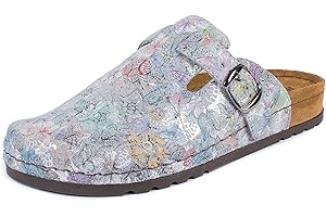 Jürgen Hirsch Zoccoli da Donna Ergo 05, in Pelle, con Plantare Basso e Tallone Anti-Shock