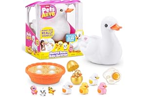 Pets Alive Mama Duck & Baby Surprise von ZURU Fürsorgliches Spielen Überraschung Schlüpfen Interaktiv Mädchen Spielzeug, Pink