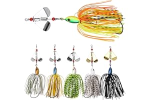 OROOTL Pesca Spinnerbait Señuelos Buzzbait Spinners Kit Jig Señuelo de Pescado Topwater Multicolor Swimbait para Bass Pike Trucha Pesca
