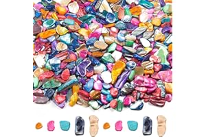 NURILA Mosaik steine,Bunte Glasmosaikfliesen, 155g Bunte Kristall-Mosaik-Fliesen Muscheln Mit Box, Muscheln Mosaiksteine zum basteln für Badezimmer, Küche, Heimdekoration, DIY Kunstprojekte
