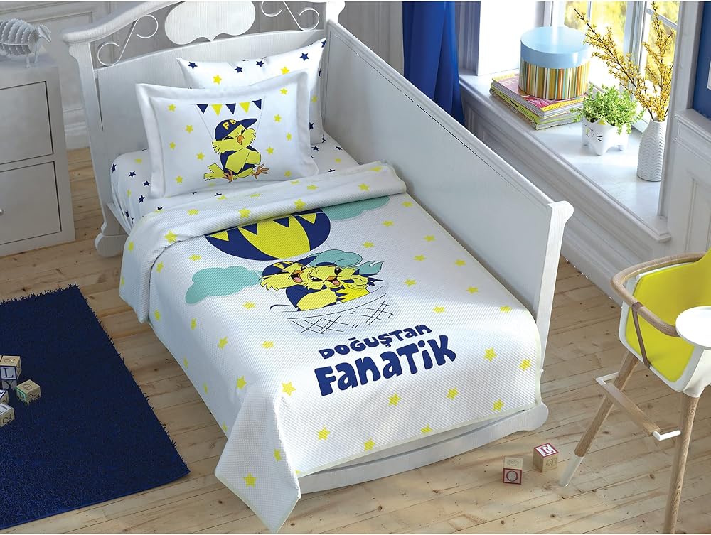Taç Fenerbahçe Sarı Kanarya Fanatik Baby Lisanslı Bebek Pike Takımı