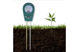 FGXY Medidor de Humedad del Suelo, Higrometro Plantas, Medidor Ph Suelo, Medidor Humedad Plantas,3 En 1 Probador Suelo Humedad/Fertilidad/Ph, Protección del Medio Ambiente, Plug and Play(Verde)