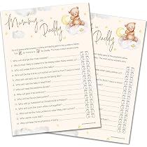 Gioco Vero O Falso Per Baby Shower – 20 Carte Orsacchiotto Unisex, Con Risposte E Certificato Vincitore - 5