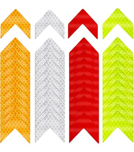Reflecterende stickers hoge zichtbaarheid zelfklevende stickers waarschuwingsreflecterende sticker waterdichte veiligheidshelmstickers reflector voor fiets reflectieve decals fietsen en helmen, set