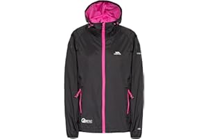 Trespass Unisex Waterproof Jacket Qikpac - Packaway Lightweight Raincoat, 2 Zip Pockets, Full Body Length Front Zip, Adjustable Hood, Ventilated Back Yoke, 200g