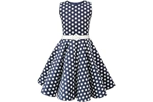 BlackButterfly Niñas 'Audrey' Vestido de Lunares Vintage Años 50