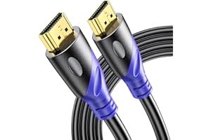 Rommisie Cavo HDMI 4K/60HZ 10m (HDMI 2.0, 18 Gbps) Connettori Placcati Oro Ad Alta Velocità, Ethernet Audio Return, Compatibile 3D Con Laptop PS3 PC HDTV Proiettore
