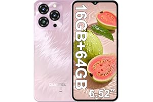 OUKITEL C3 Telefonos Moviles Libres, 16(4+12) GB + 64GB/TF 1TB Movil, 6.52" Telefono Movil, Batería 5000mAh Smartphone Android 14, Cámara 13MP+5MP, 4G Dual SIM/Face ID/3.5mm/GPS/OTG, Morado