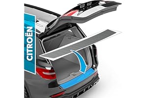 uProtect Film de Protection Seuil de Coffre Voiture Ensemble Complet pour Citroën C4 3 (III) I 2020-2025 Pare Choc Arriere - Film Carbone Autocollant