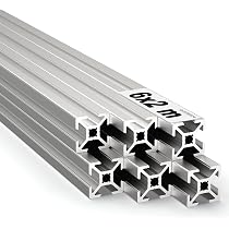 Aluminiumprofil schwarz 20x20L B-Typ Nut 6 (leicht). Aluminium Profil 20x20 Alu Profil 20 x 20 Montage- Systemprofil - Standardlänge 400mm