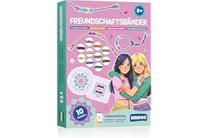 Smowo® Freundschaftsarmbänder Bastelset zum selber knüpfen – Freundschaftsbänder basteln für Mädchen - inklusive Armband Anleitung und Video-Anleitung