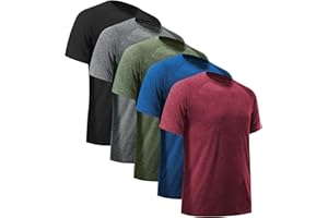 YOIOWVY Men's T-shirts, functional shirt, sports shirts, running T-shirts for men, breathable, quick-drying t-shirts, tops, multiple pack