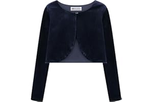 Bolerose Les Filles Manches-Longues Velours Enfants Enfants Pull Boléro Boléro en Maille