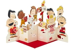 Hallmark Valentines Card, Musical Valentines Day Card, 3D & Pop Up, Motion Spinning Heart, Gold, Pink, Blue, White