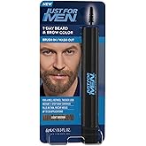 Just for Men 1 Day Beard and Eyebrow Color, Temporary Color for Beard and Eyebrows, For a Plump, Well-Defined Look, 30 Applications