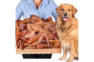 LOVELY DOG Orecchie di maiale (100 pezzi) | Deliziosi per cani | Ossa per cani di grossa taglia