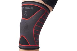 Rymora Knee Support Brace for Woman and Man- Knee Compression Sleeves, Comfortable and Secure Sleeve Supports for Weight Lifting, Running, Sports, Weak Joints, Fitness (S, A Pair, Slate Grey)