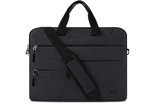 NUBILY Sacoche pour Ordinateur Portable 14-15.6 Pouces Sac à Main Porte-Documents à Bandoulière Housse Imperméable d'affaires Homme et Femme Mallette Laptop Bag