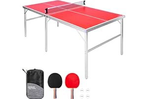 GoSports - Juego de Tenis de Mesa de tamaño Mediano, Juego de Tenis de Mesa portátil para Interiores y Exteriores con Red, 2 paletas de Tenis de Mesa y 4 Pelotas