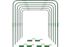 TTL GARDEN Vario 120 - Set di 6 fogli a tunnel in lamina, 126 x 128 cm, per copertura aiuole, 4 misure possibili, in acciaio inox, rivestito in plastica + 30 clip di fissaggio