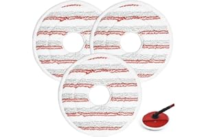 AIYIRIED Spin Mop Heads Mop Head Replacement Compatible with Vileda Spin and Clean Floor Mop and Bucket,Reusable and Washable Microfiber Mop Refills with Scrub Strip for Multi Surface Floor Cleaning,3 Pack