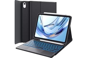 ‎CHESONA CHESONA Hülle mit Tastatur für iPad 10 Generation/11 Generation A16 2025, 7 Farben Beleuchtung, Multi Touch Trackpad, 2 Bluetooth Kanäle für Neu iPad 10. Gen 2022/2025 11", Schwarz