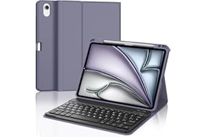 SENGBIRCH Teclado para iPad Air 11 M2,2024/M3,2025, Bluetooth Magnética Desmontable, Español Ñ Funda Teclado para iPad Air M2 2024/M3 2025 11 Pulgadas, Púrpura Lavanda