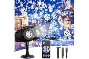 YAZEKY Proyector Navidad Exterior Interior, IP65 Impermeable Proyector Luces Navidad Copos de Nieve Exterior y Interior, Luces de LED Decoración para Fiestas, Valentín, Boda Jardín