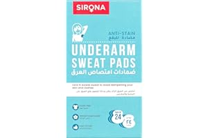 Sirona Disposable Underarm Sweat Pads for Men and Women, 24 Pads (Pack of 1) | Peel-off | Prevents Stains, Absorbs Sweat & Un