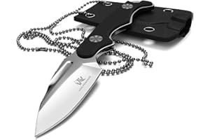 Wolfgangs CITO Neck Knife Messer - inklusive Kydex Scheide und Kugel Halskette zum umhängen - Mini Tactical Survival Outdoor Messer für verstecktes tragen (Cito - Silber)